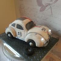 my first car cake "Herbie"