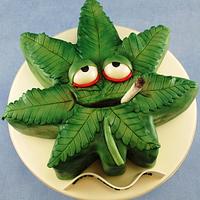 Cannabis Leaf Novelty Cake