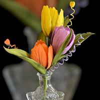 Bouquet of sugar tulips