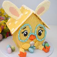 Easter Chick Sugar Cookie House