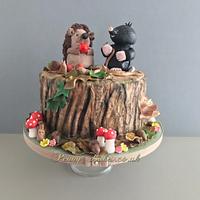    Tree trunk cake 🦔🍂