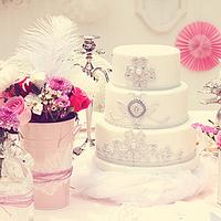 Silver/Grey Elegant Wedding Cake