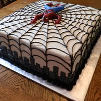 Spiderman Groom's Cake