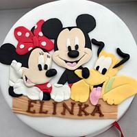 Minnie, Mickey & Pluto