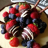 Cake with fresh fruit