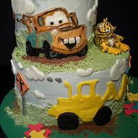 Tigers, Mater, Curious George...everything Owen loves cake!