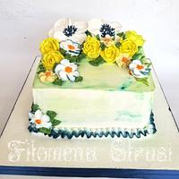 Flower cake di panna ☺️