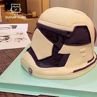 A stormtrooper’s helmet