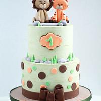 Jungle Baby Shower, birthday cake