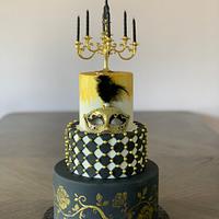 Phantom / Masquerade wedding cake 