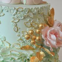 Green wedding cake