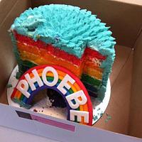 Ruffled Rainbow Cake