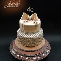 50th Birthday and 'Danni Sugar Shoe' - cake by - CakesDecor