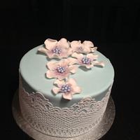 cake with lace