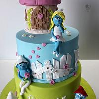  The Smurfs cake 