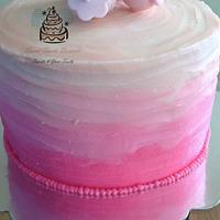 Pink Ombre Birthday Cake
