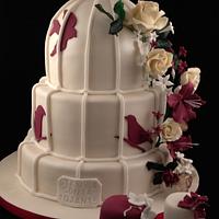 Vintage Bird Cage Wedding Cake