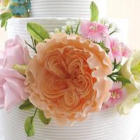 Rustic Floral Wedding Cake
