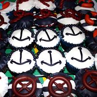 nautical them cupcake