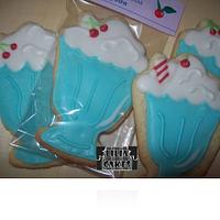Milkshake decorated cookies