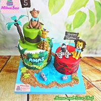 jungle birthday cake