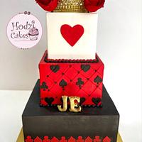 Royal Playing Cards themed Cake♥️♣️♦️♠️