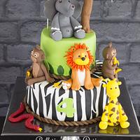 Zoo cake for a birthday boy