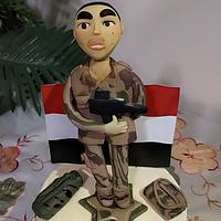  Army Soldier cake& figure