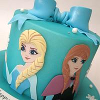 Frozen Cake - Anna & Elsa