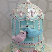 Bird cage wedding cake 