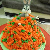 Bugs Bunny with carrots
