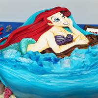 Ariel mermaid cake