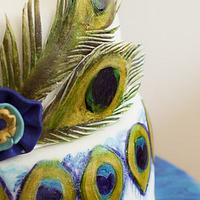 Pavo Real hand-painted