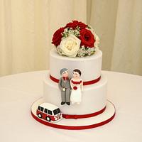 Red and White Wedding Cake!