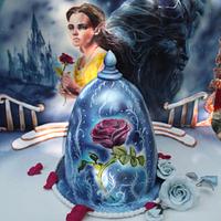 Beauty and the Beast airbrushed cake