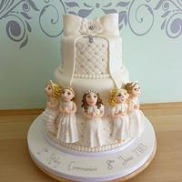 First Holy Communion Cake for 5 little ladies.