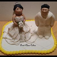 Bride & Groom cake toppers