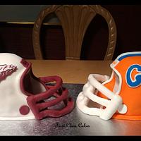 Seminoles vs Gators Football Helmet Cakes