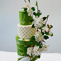 spring mood- apple blossoms cake