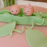 Two Peas in a Pod Shower Baby Shower Cake