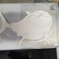 2D Sculpted Shark Cake