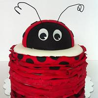 Ladybug 1st Birthday Cake