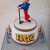 Scooter Boy Birthday Cake