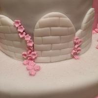 Princess castle christening cake