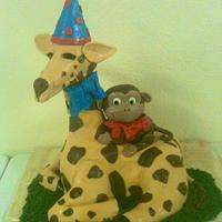 Giraffe and Monkey cake