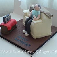 Man on Sofa Cake