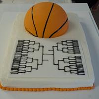 Basketball and bracket cake