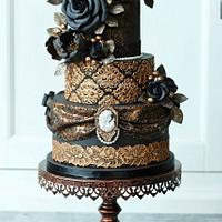 Victorian gothic wedding cake