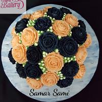 Crochet Rose Basket Cake