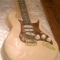 Grooms Guitar Cake